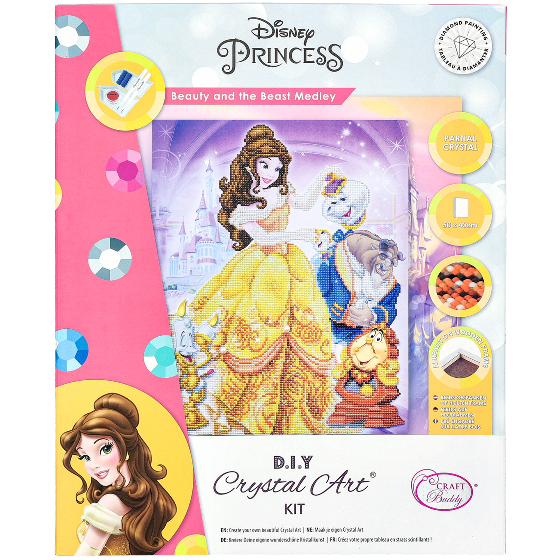 Diamond painting Kits Canvas Skönheten och odjuret