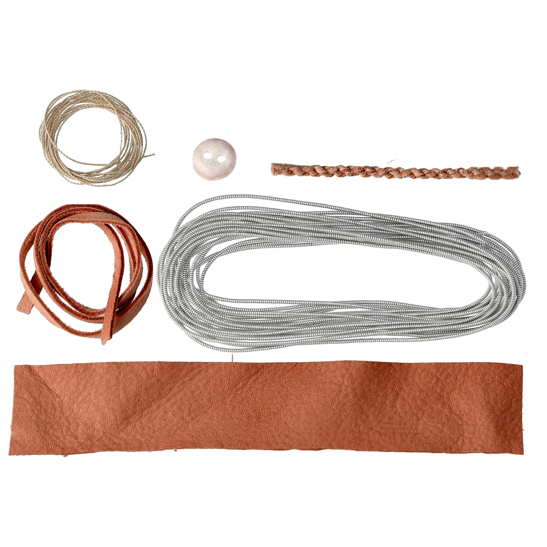 Tinntråd armbåndsett, brun