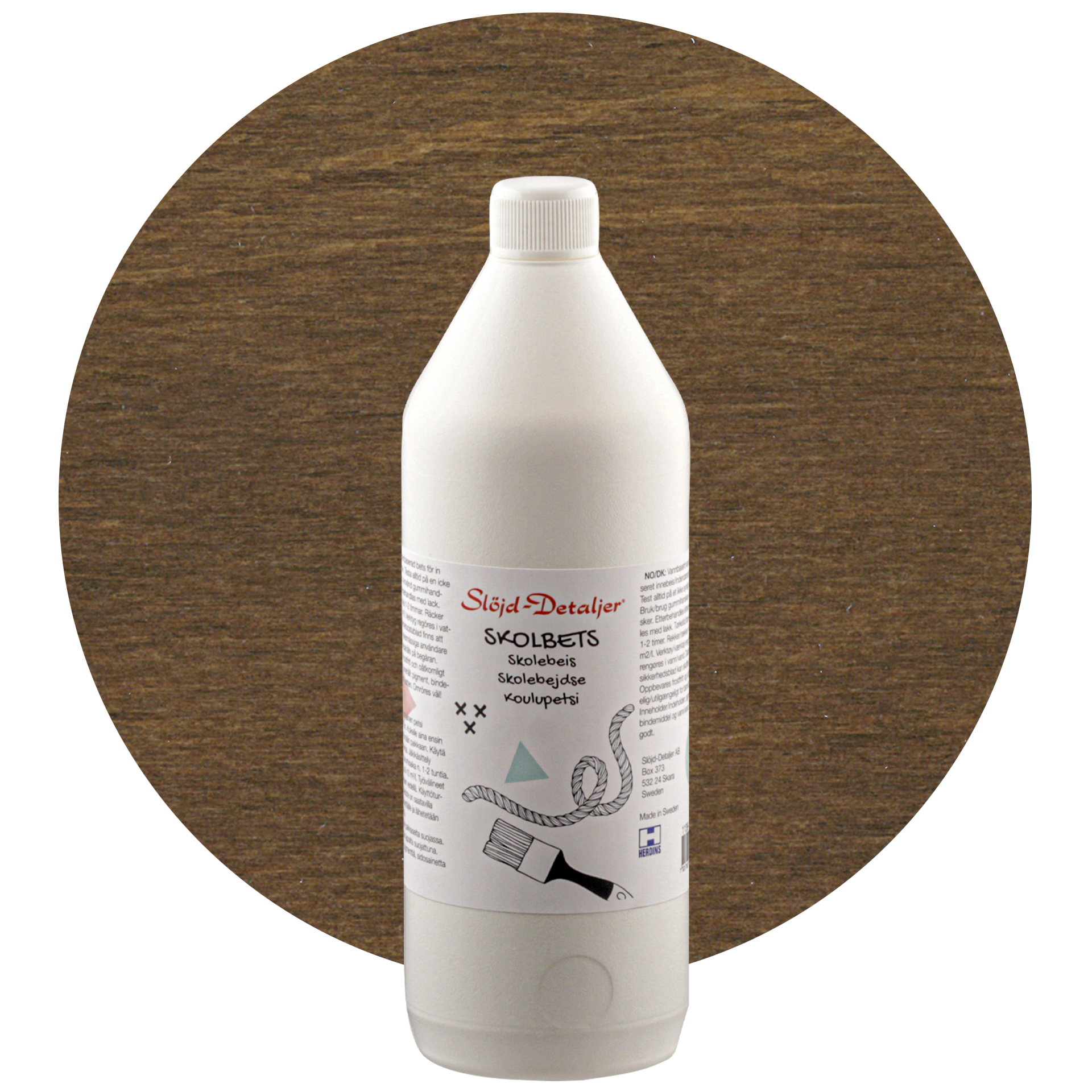 Skolebejdse, brun/eg