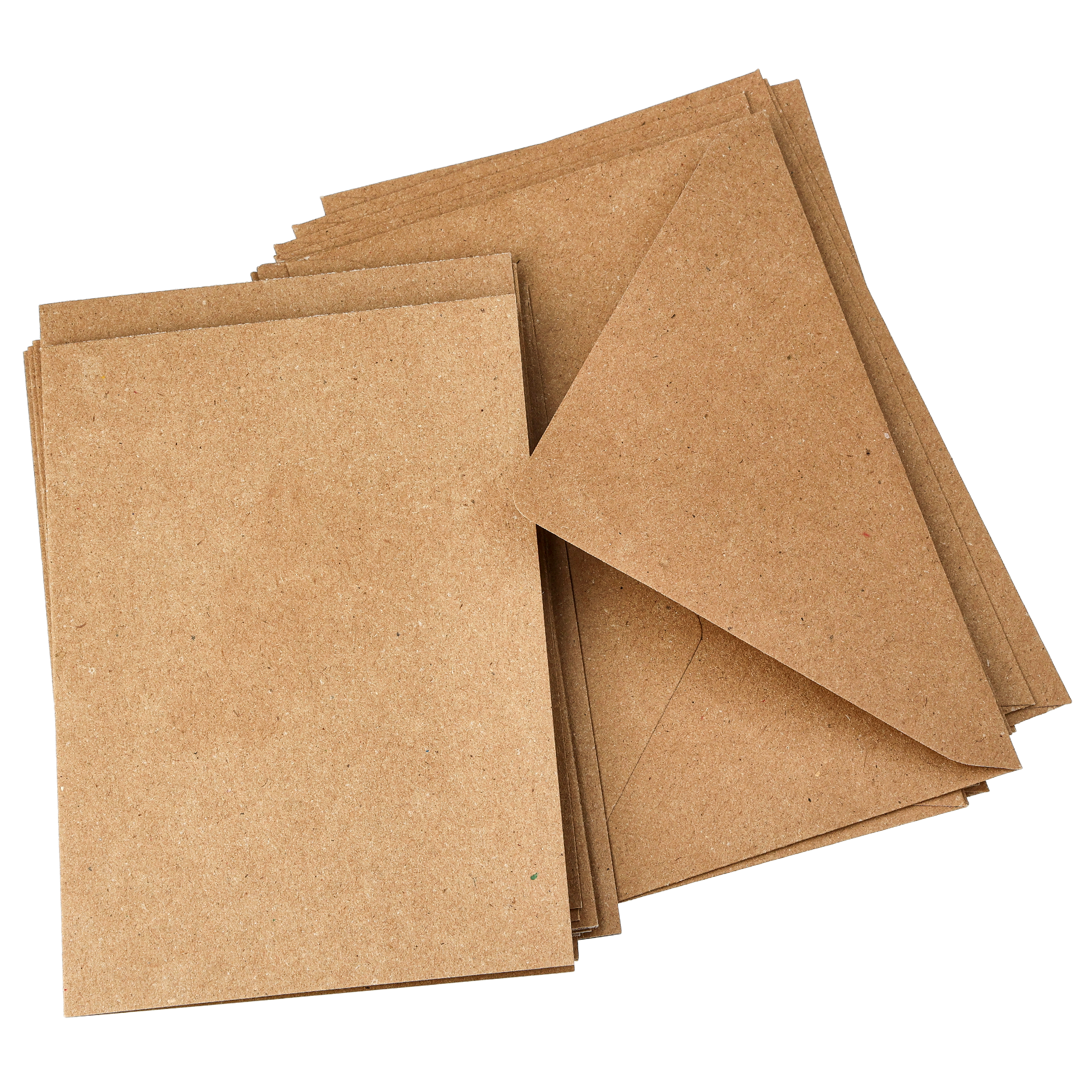 Kort och kuvert kraftpapper, browny kraft
