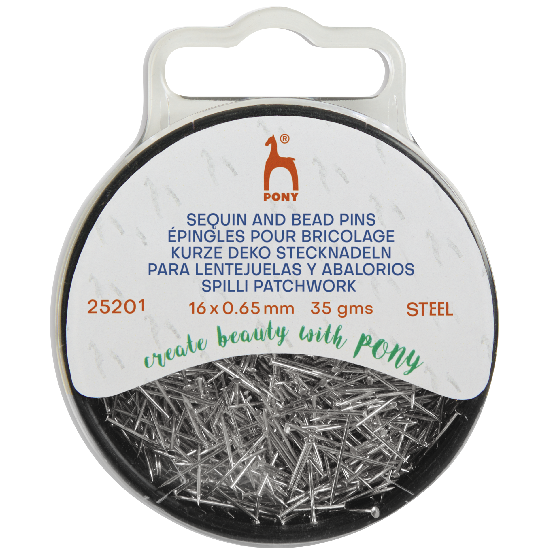 Pony Hobbynåle, sølv