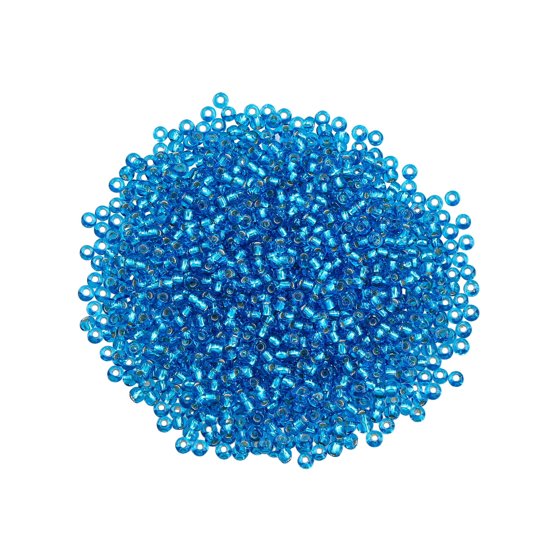 Rocaillespärlor 9/0, ljusblå skimrande