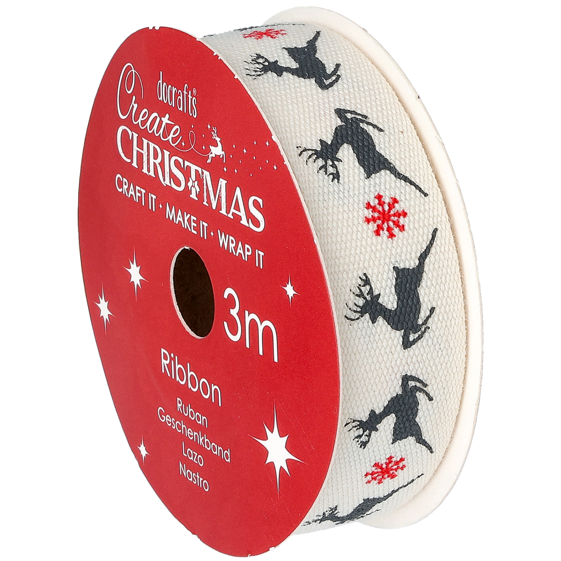 Bomuldsbånd Jul, ren