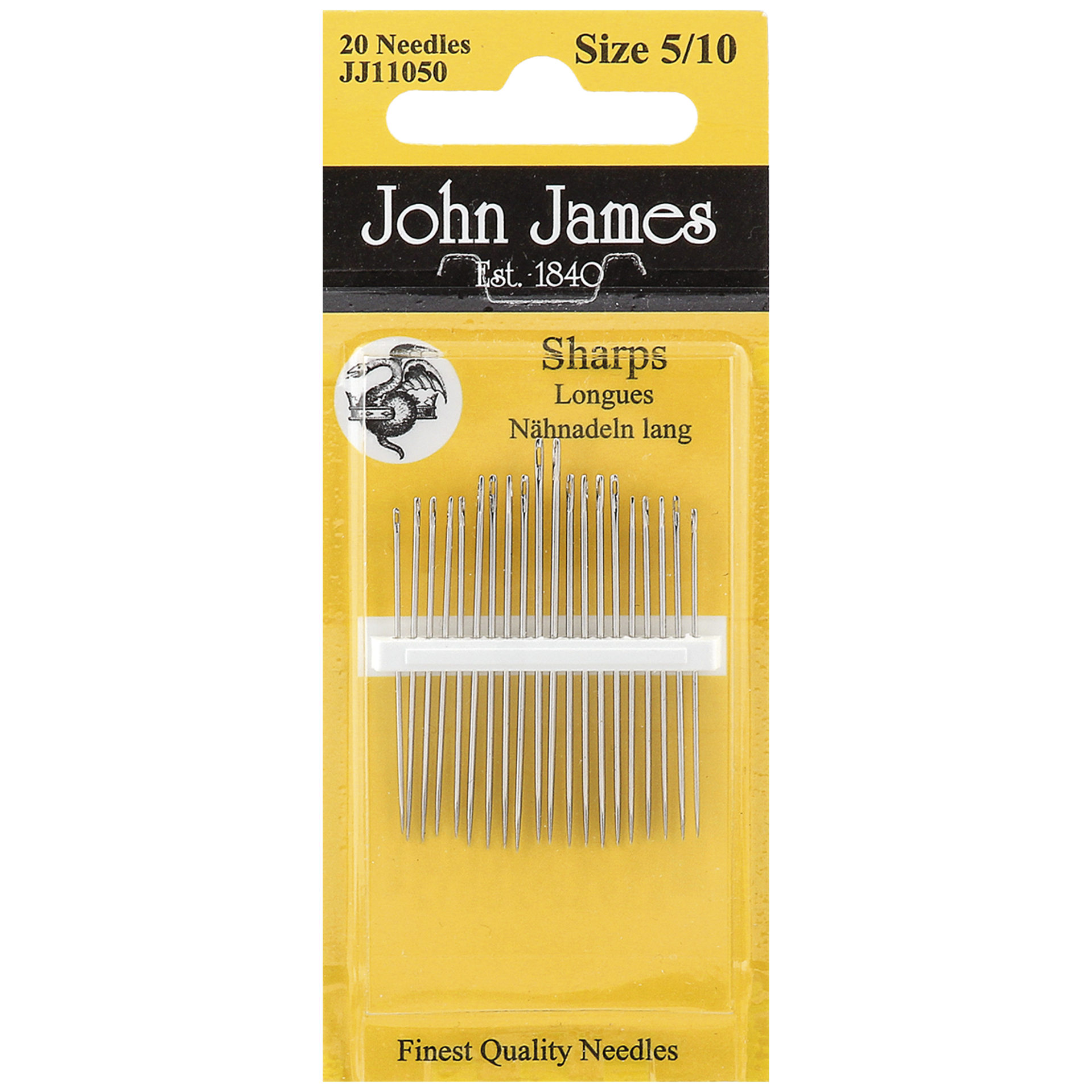 Ompeluneulat pitkät, nro 5-10