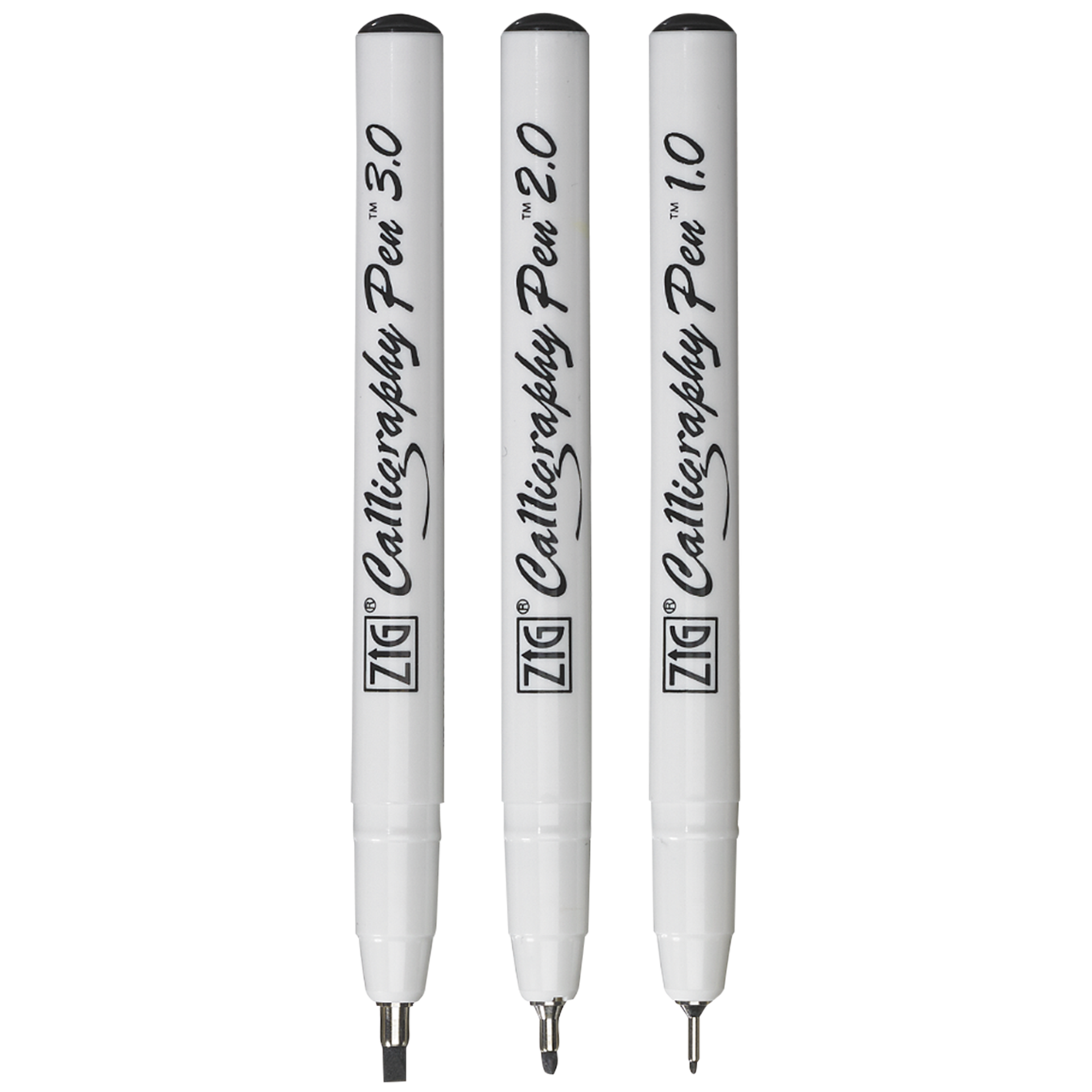 Kalligrafi 3 stk., sort