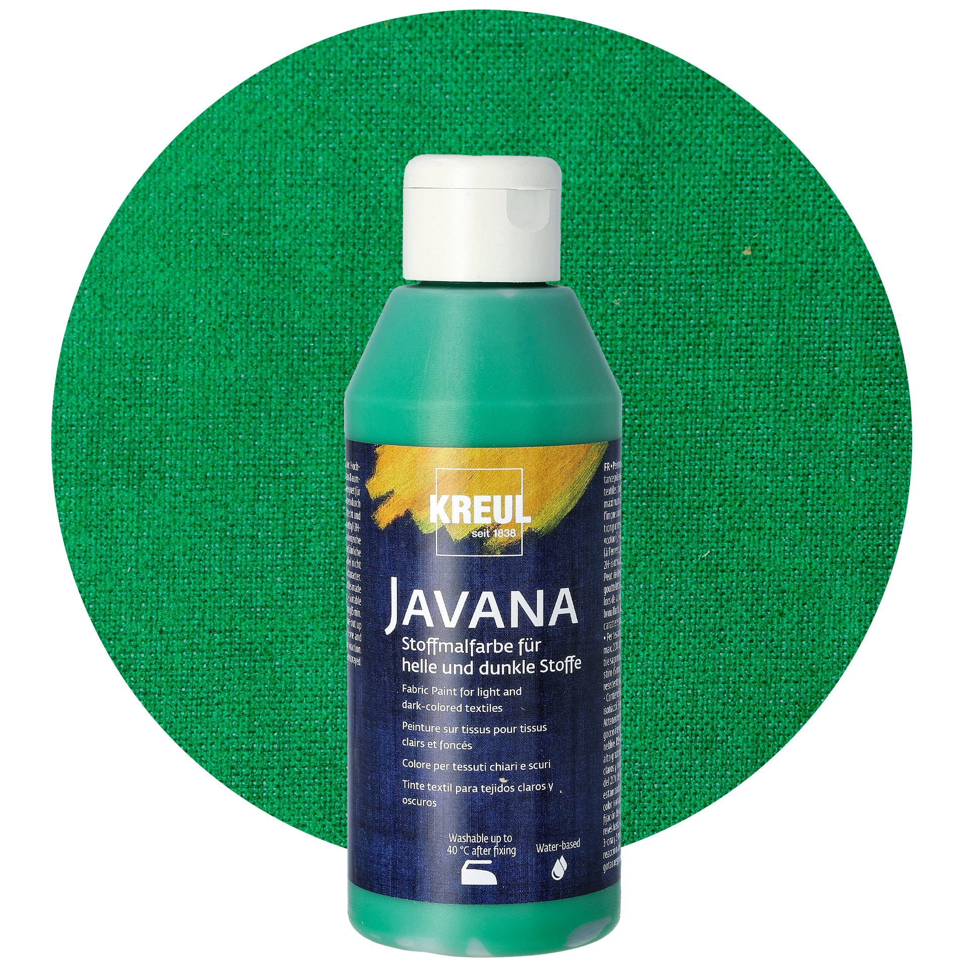 Textilfärg för ljusa och mörka tyger, grön