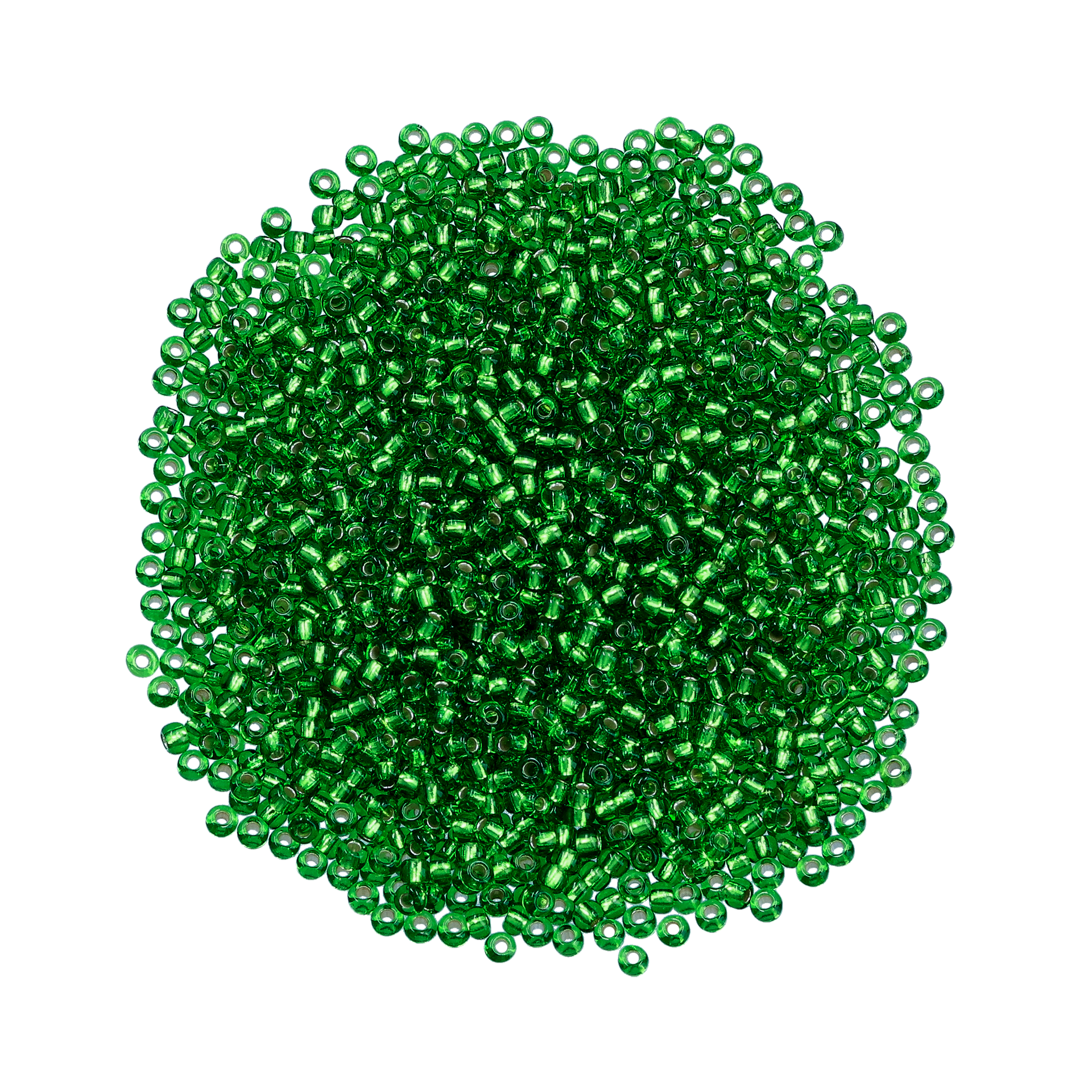 Rocaillesperler 9/0, mørkegrøn skinnende