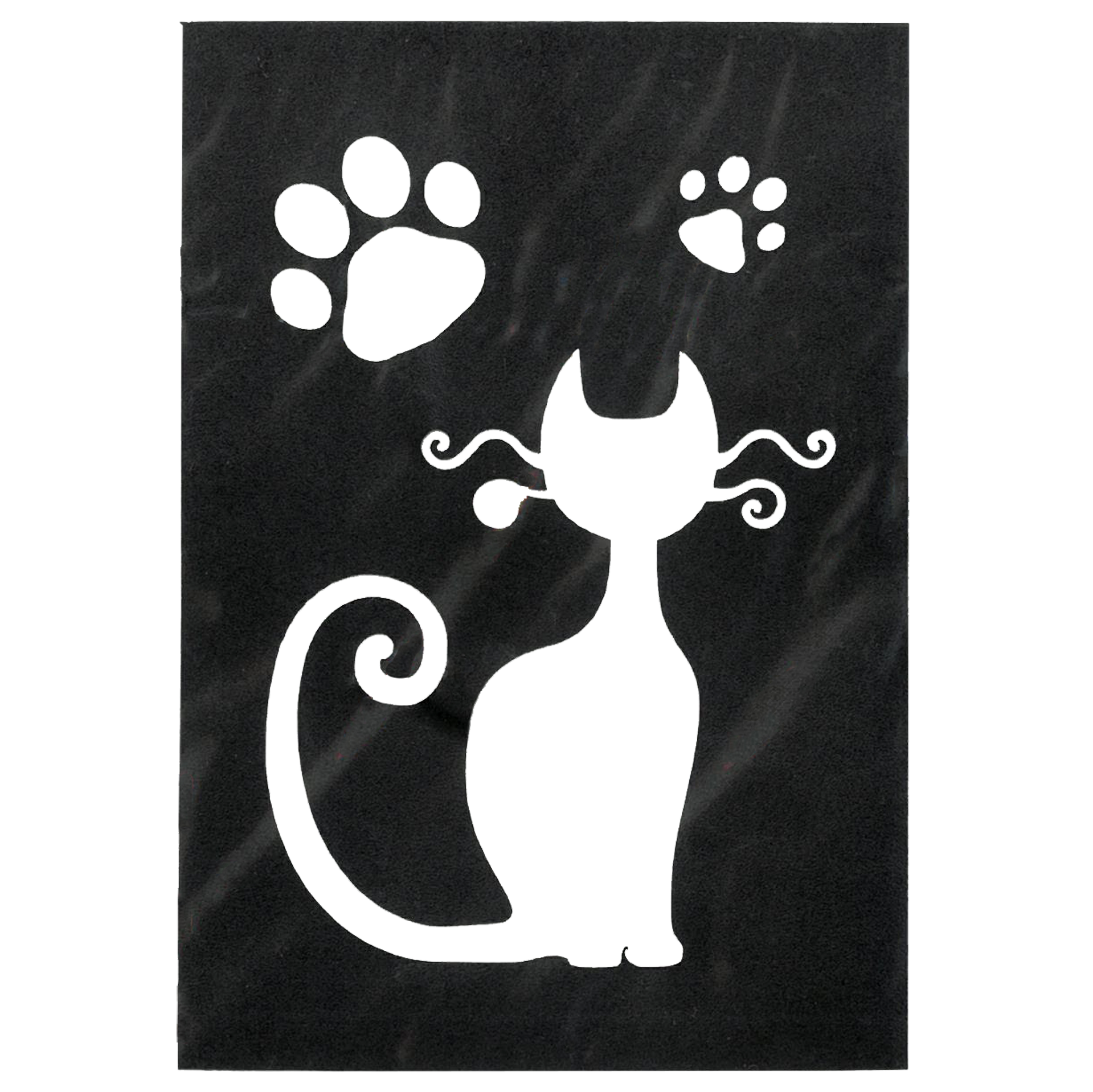 Pieni itsekiinnittyvä sapluuna, kissa