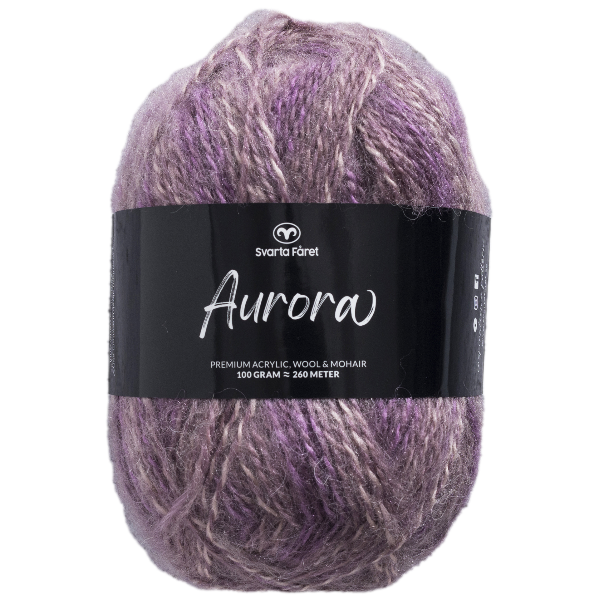 Svarta Fåret Aurora akryl/mohairgarn