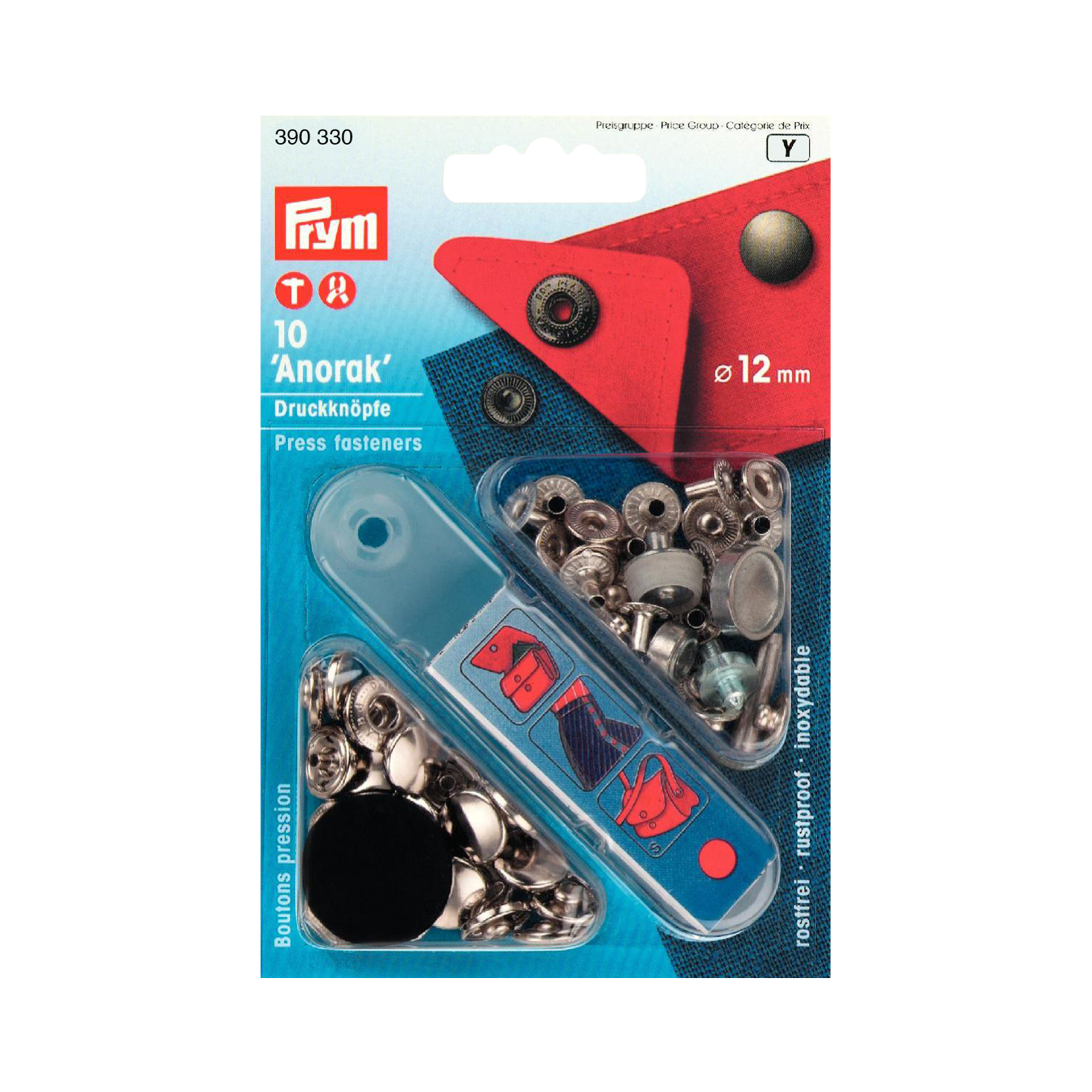 Prym Painonapit, hopeanvärinen