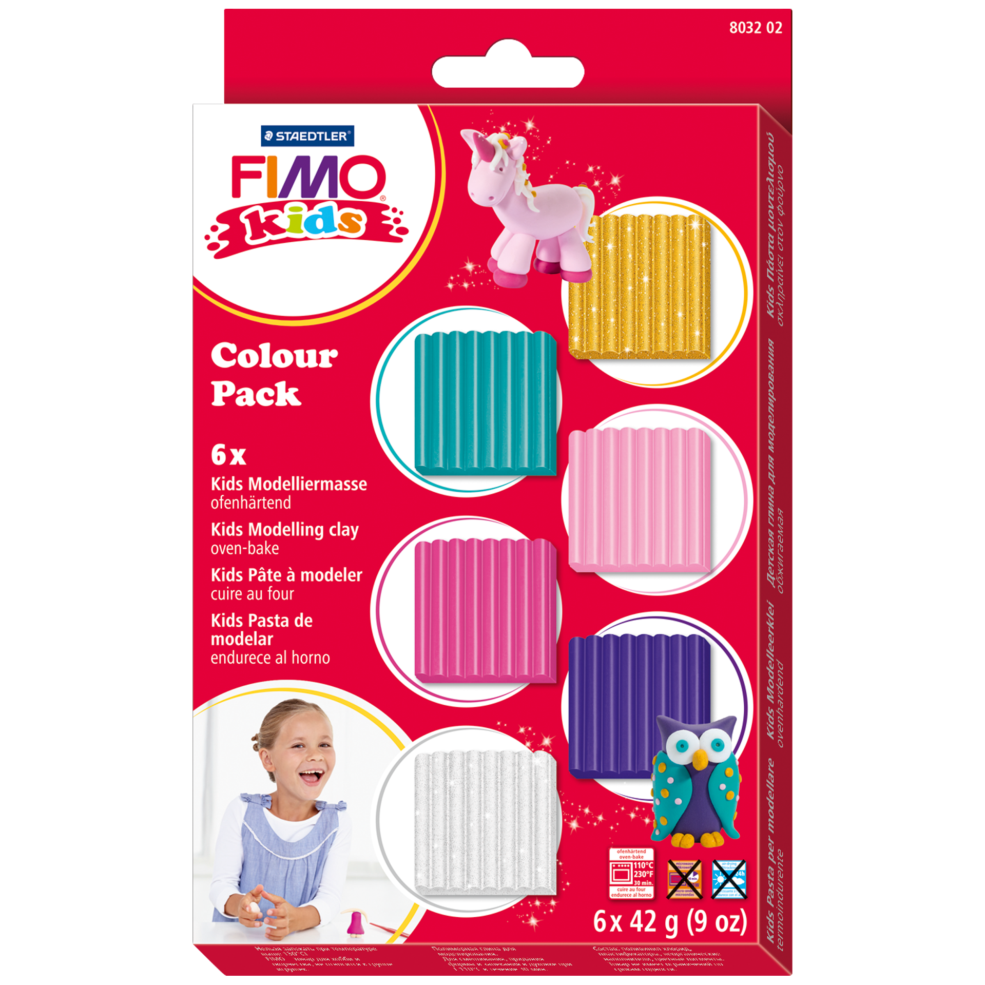 FIMO-lera kids set, pastellfärger