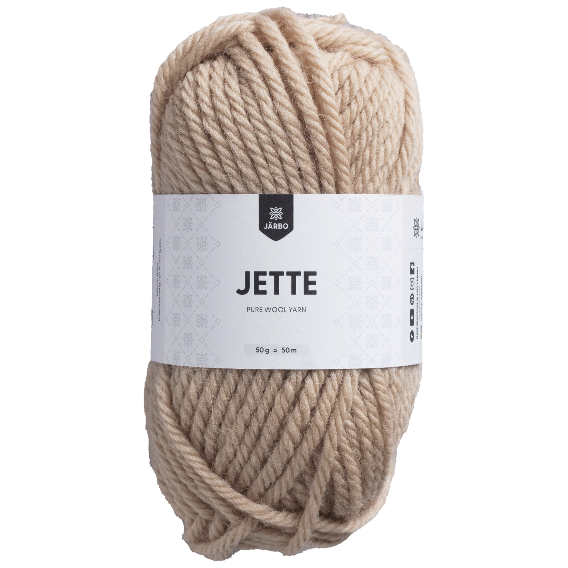 Järbo Jette ullgarn, beige