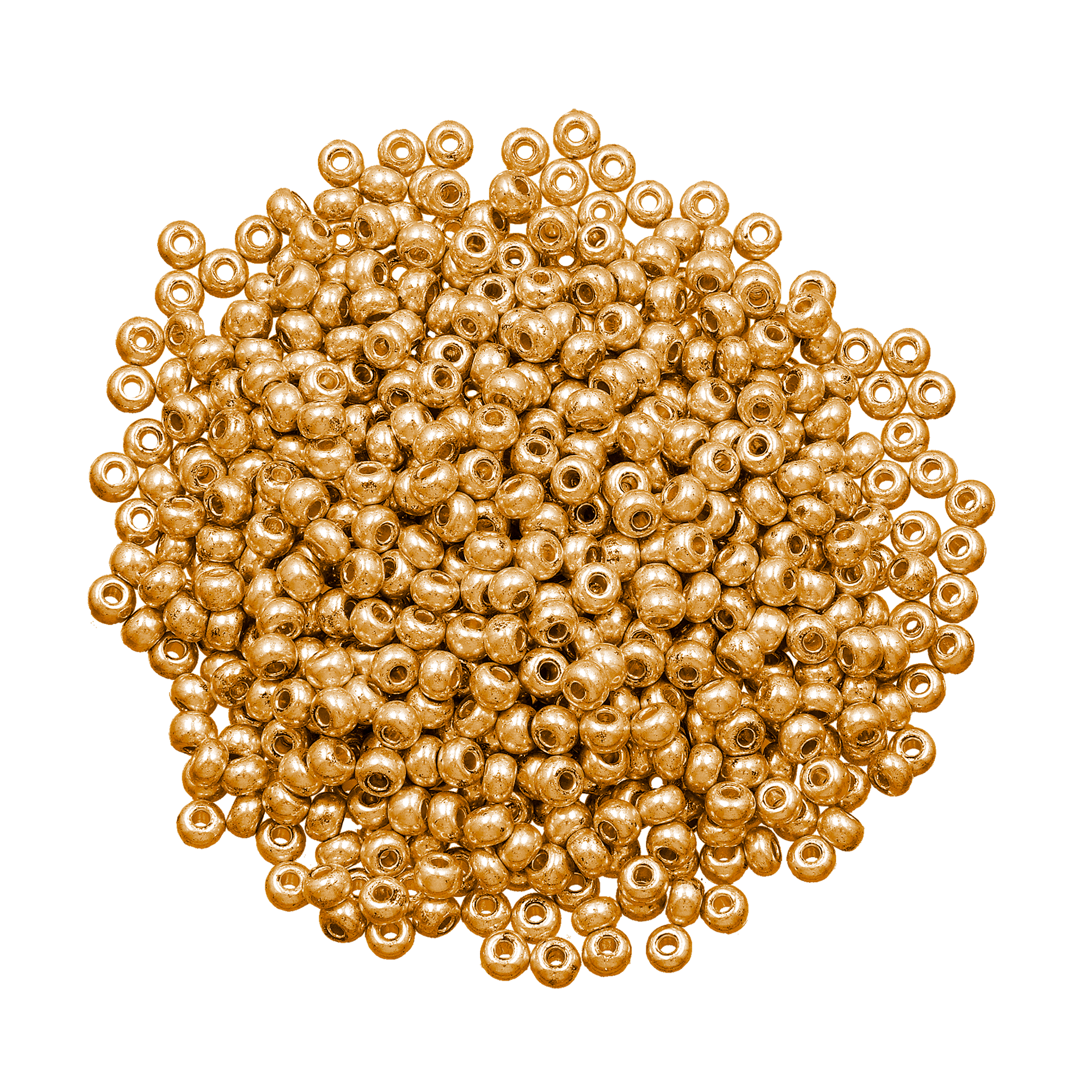 Rocaillesperler 6/0, mat guld