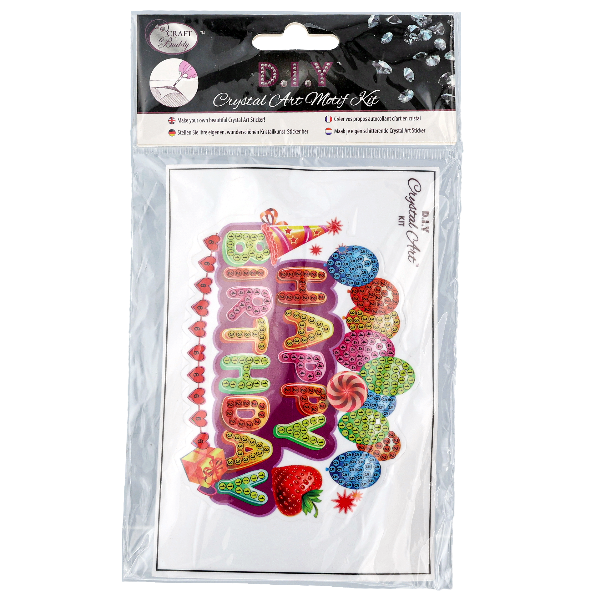 Crystal Sticker Happy Birthday