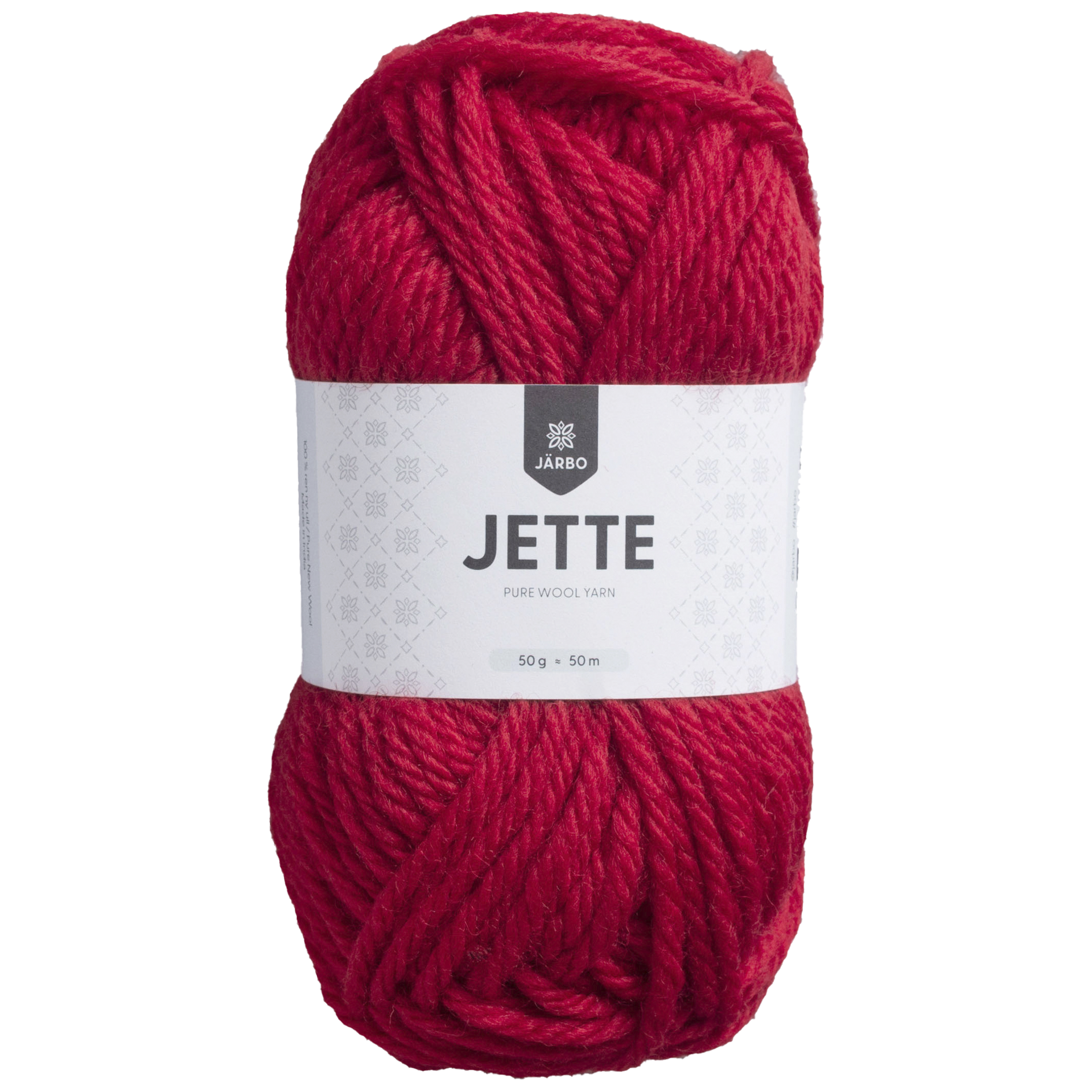 Järbo Jette ullgarn, julerød