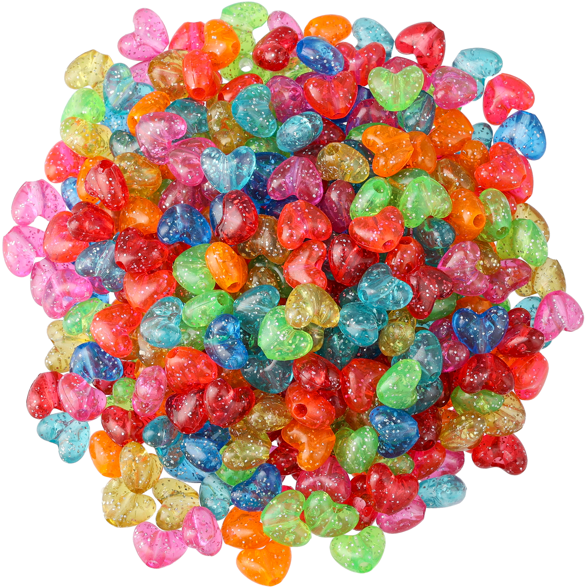 Plastpärlor, hjärta