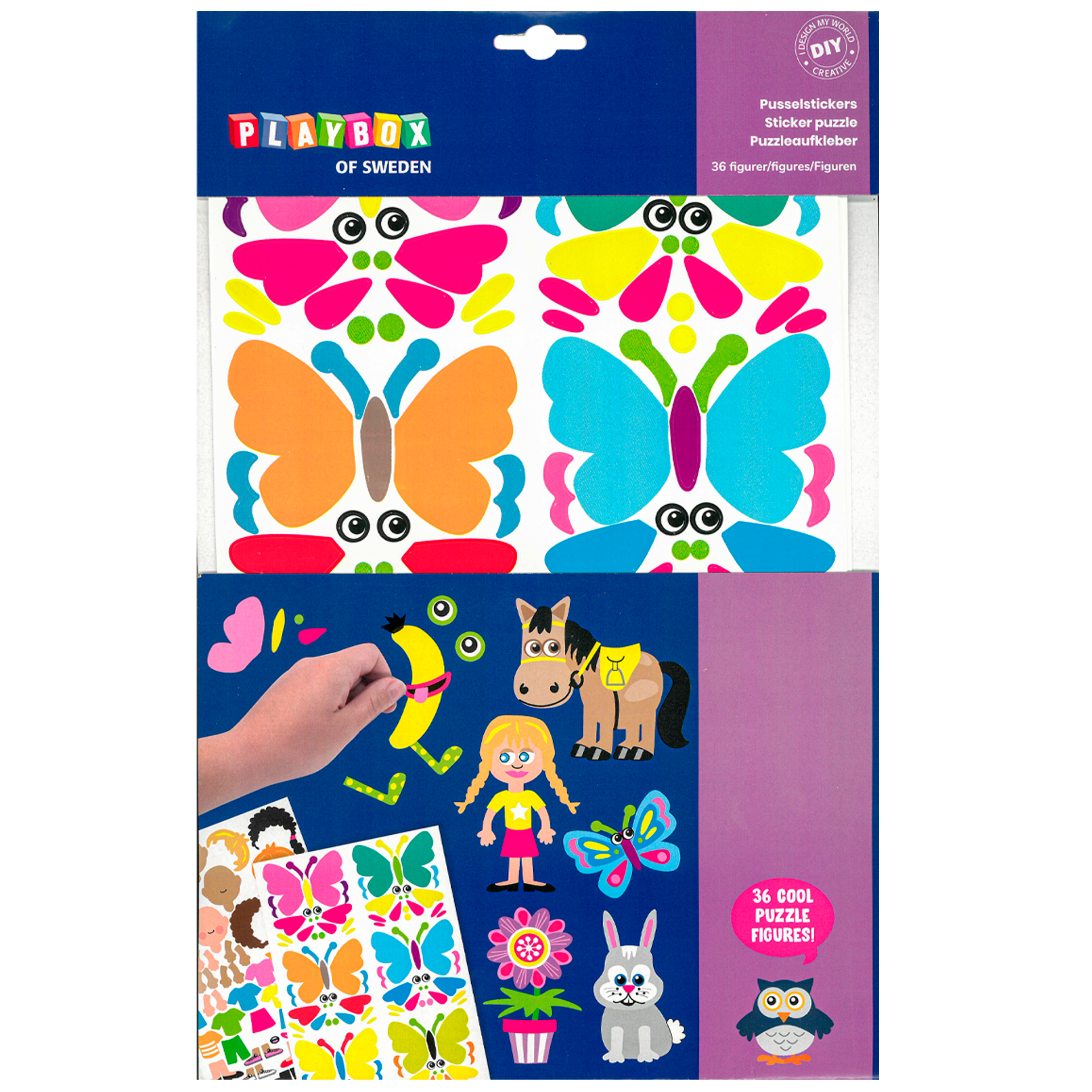 Kreative stickers, dyr og figurer