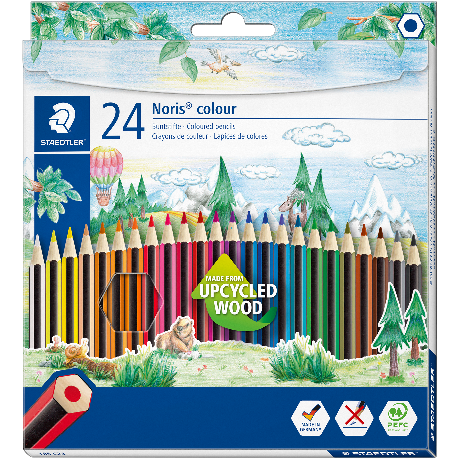 Fargeblyanter Noris Club, 24 stk