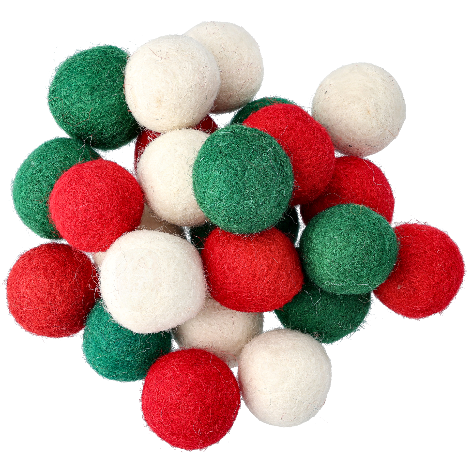 Tovede filtkuler julemiks, 20-25 mm