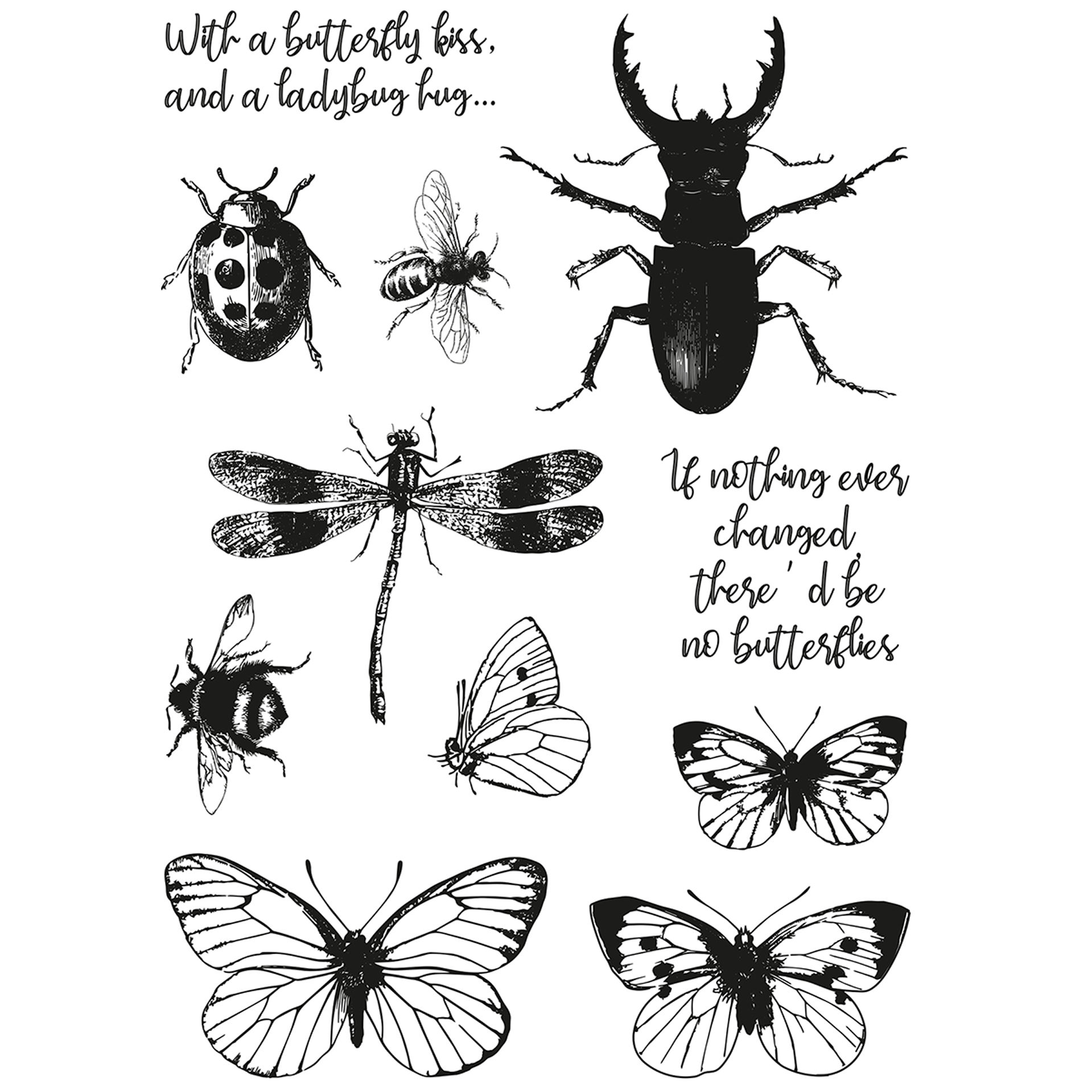 Clear Stamps, bugs&butterflies