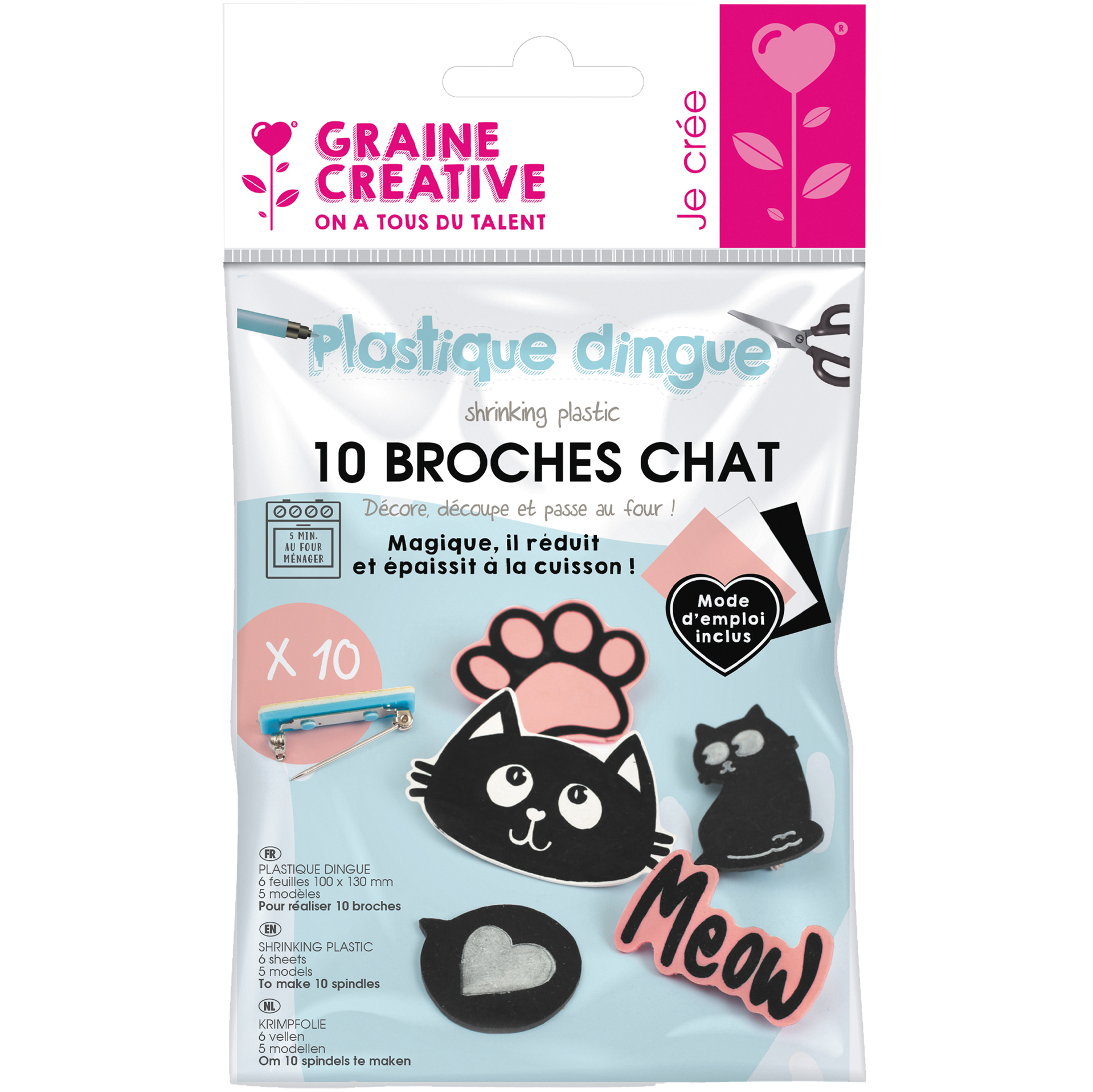 Krympeplastsett, katt