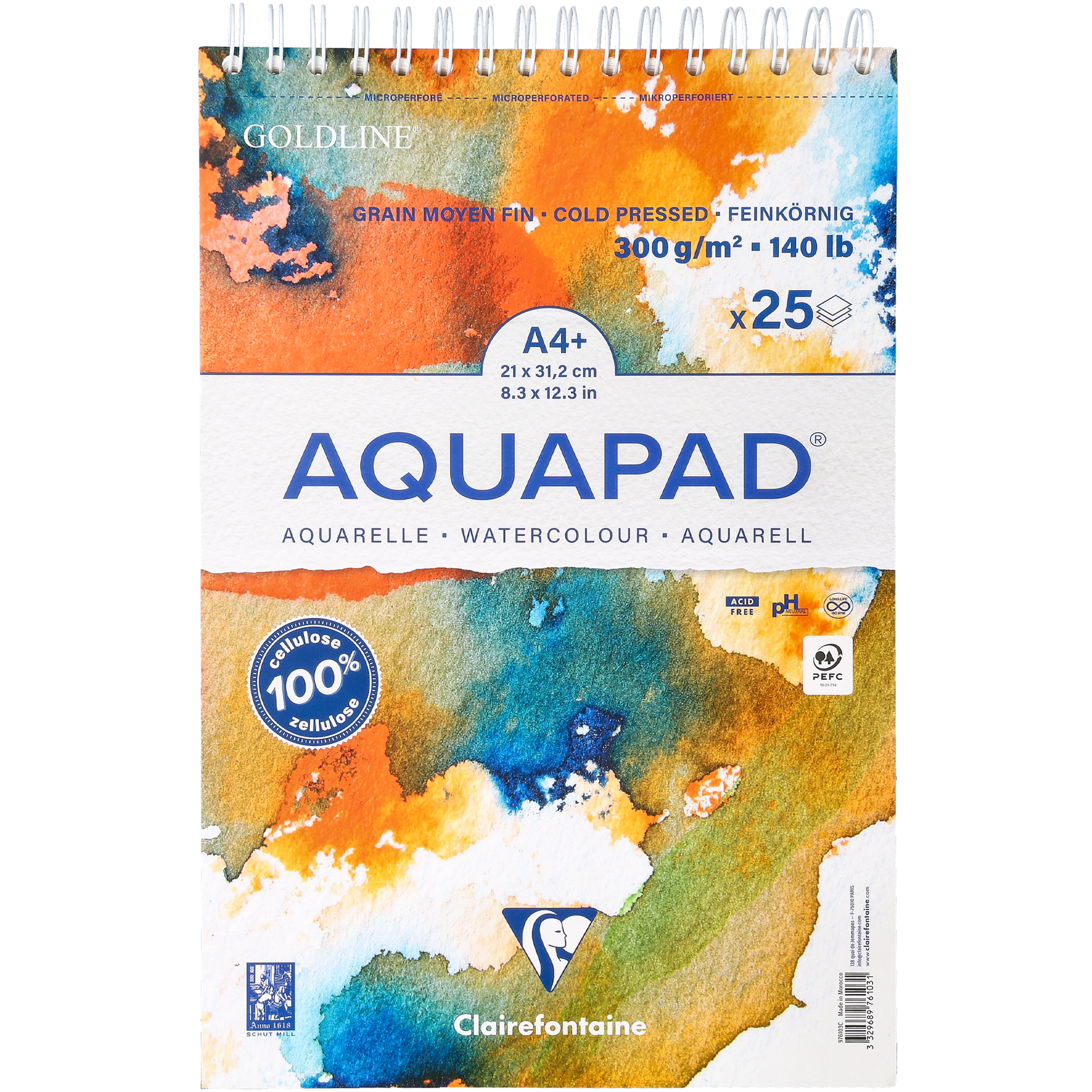 Goldline aquapad spiralbunden, A4