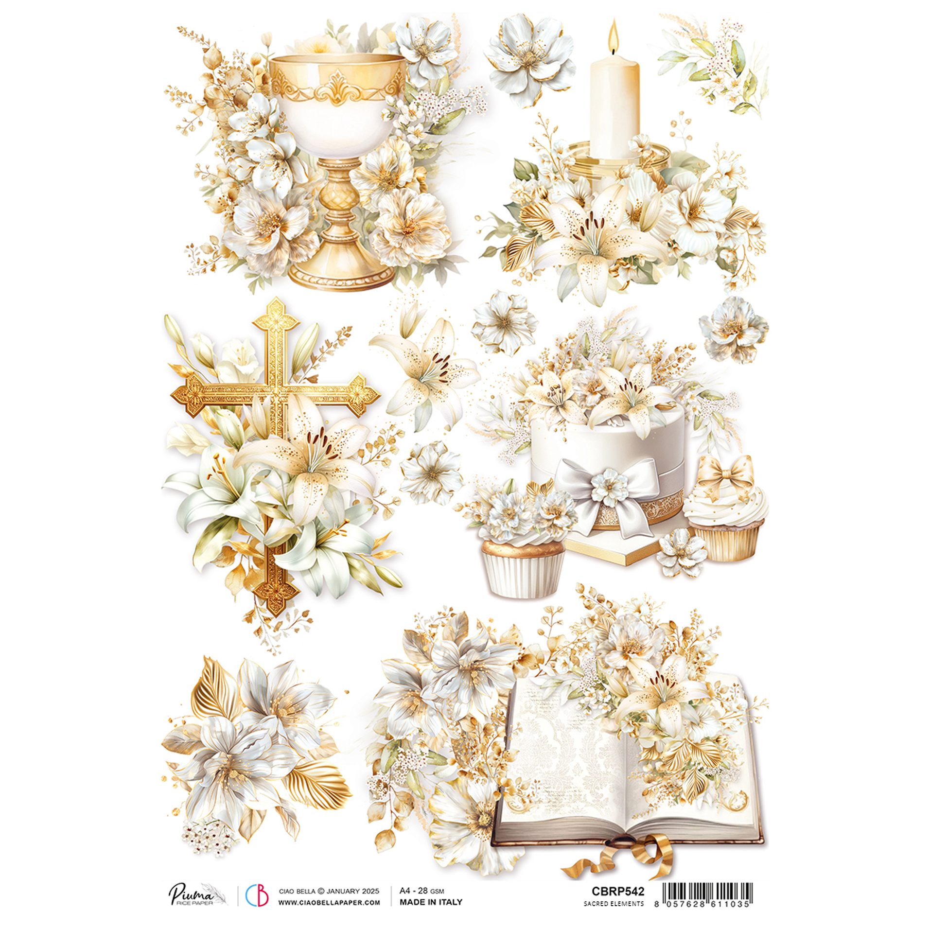 Decoupage Riisipaperi, element