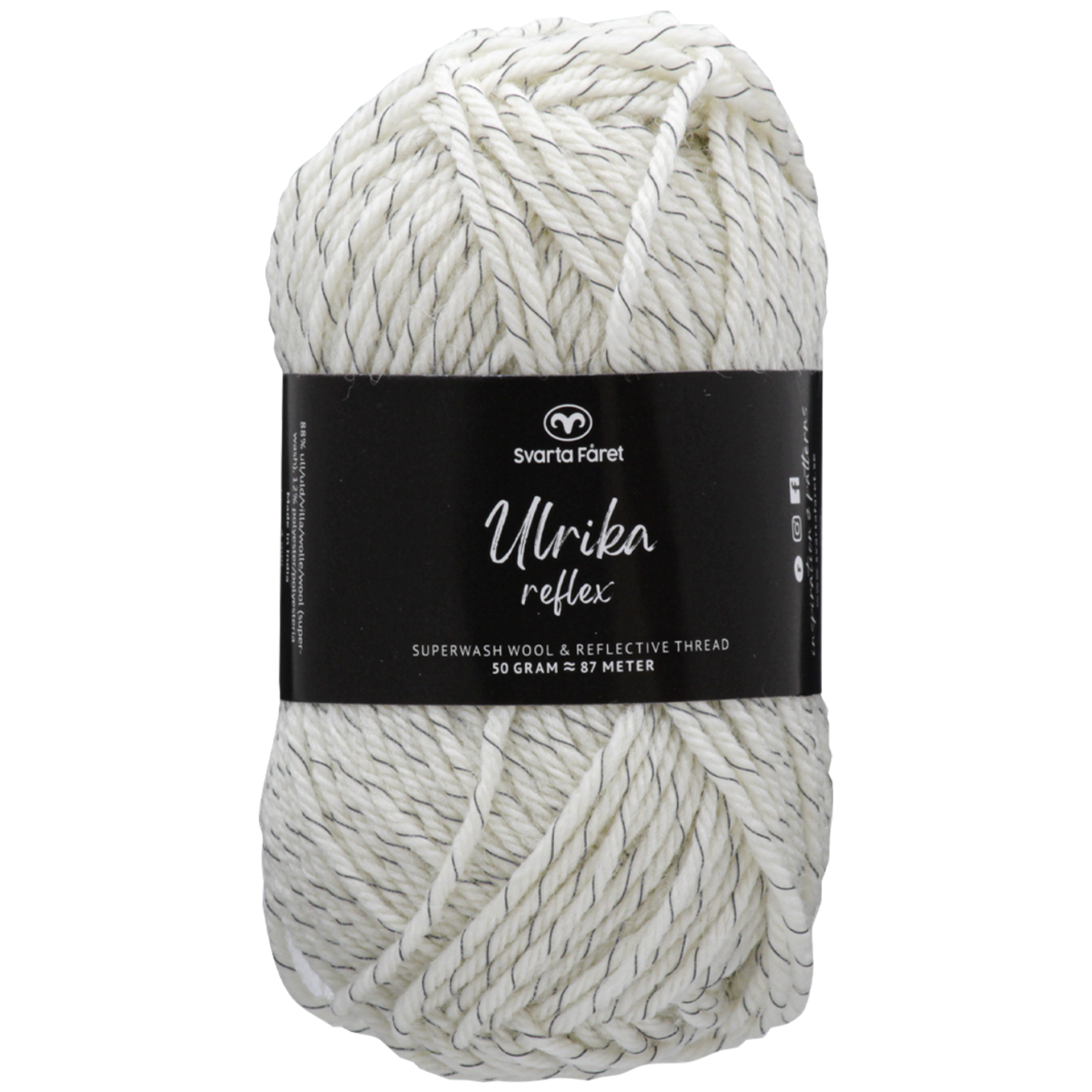 Ulrika reflex ullgarn, ubleket