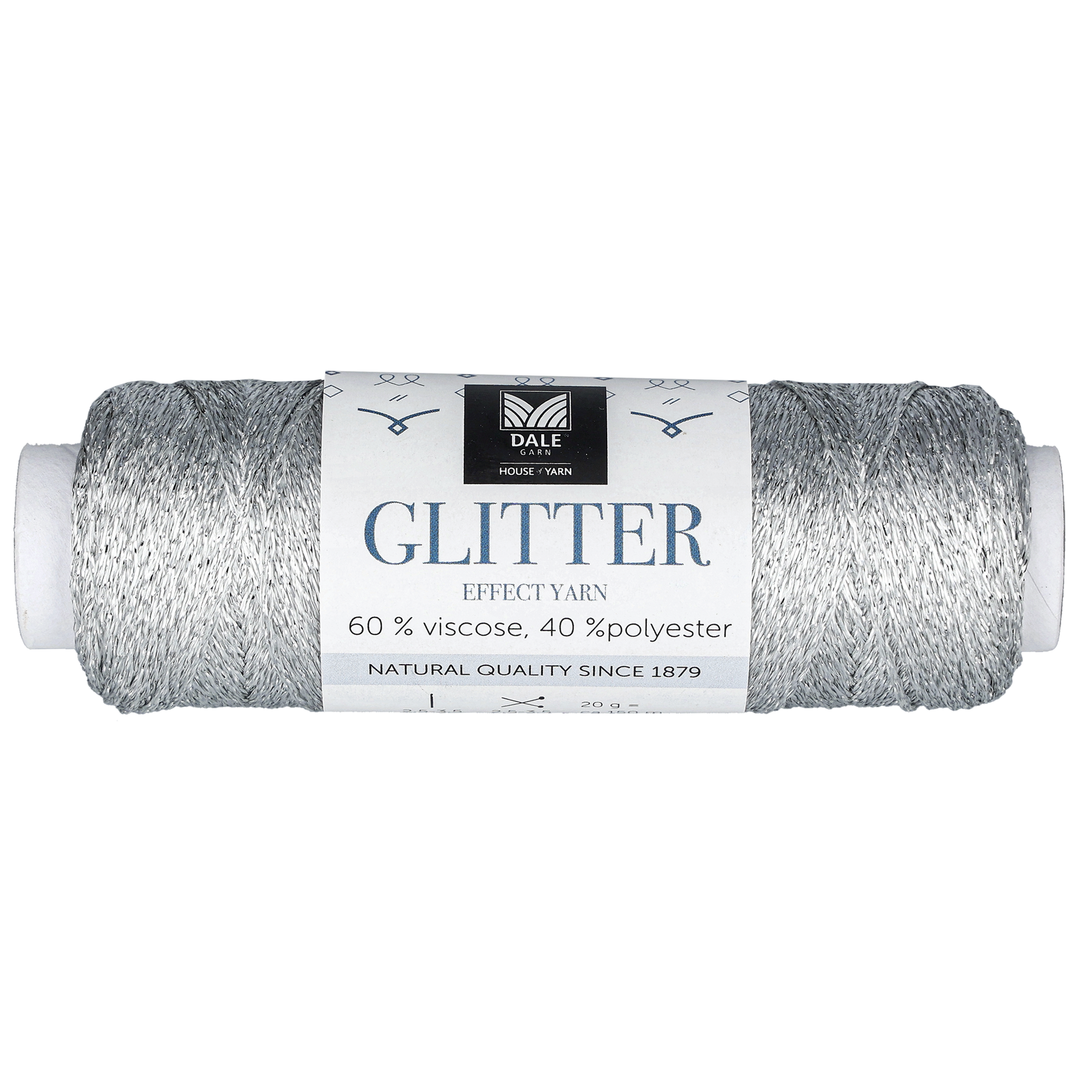 Gitter effektgarn, sølv