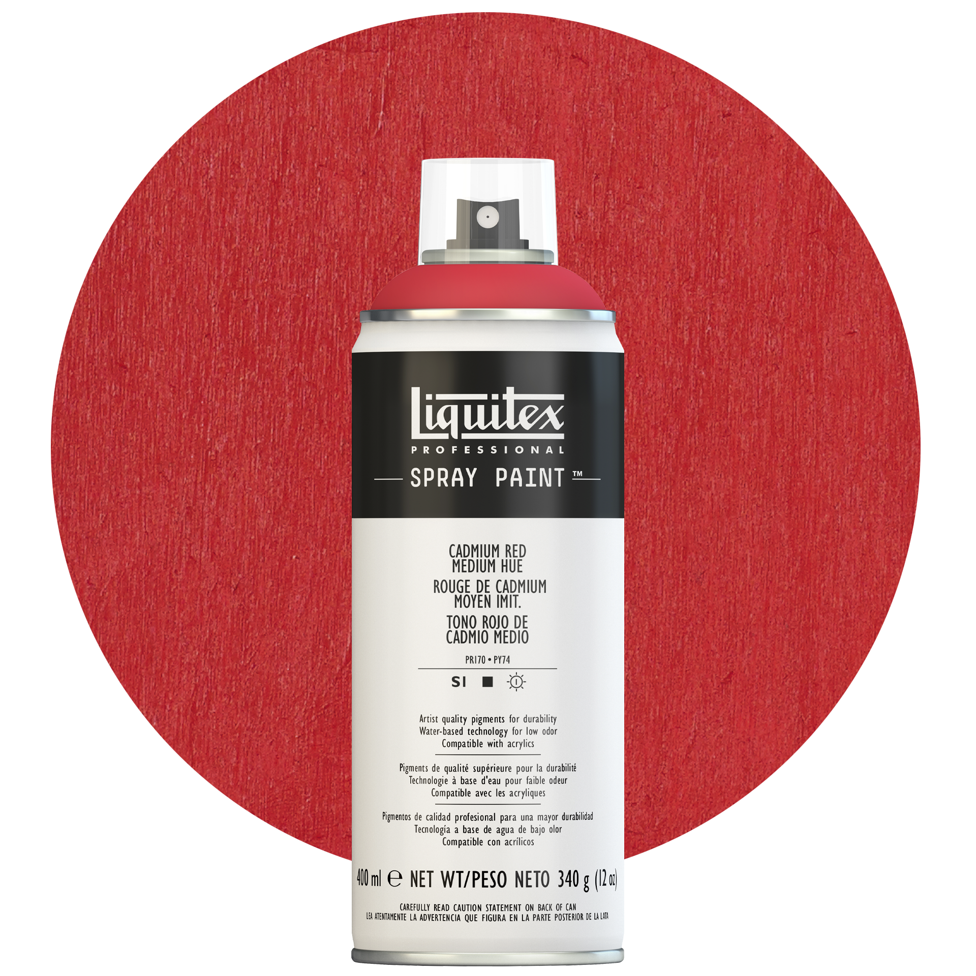 Sprayfärg Liquitex, cadmium red hue