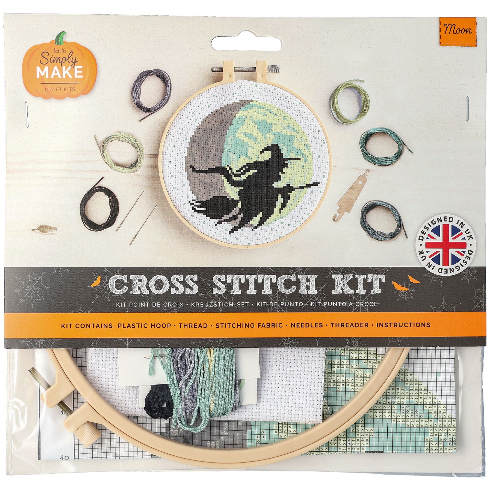 Korsstygnskit Måne & Häxa