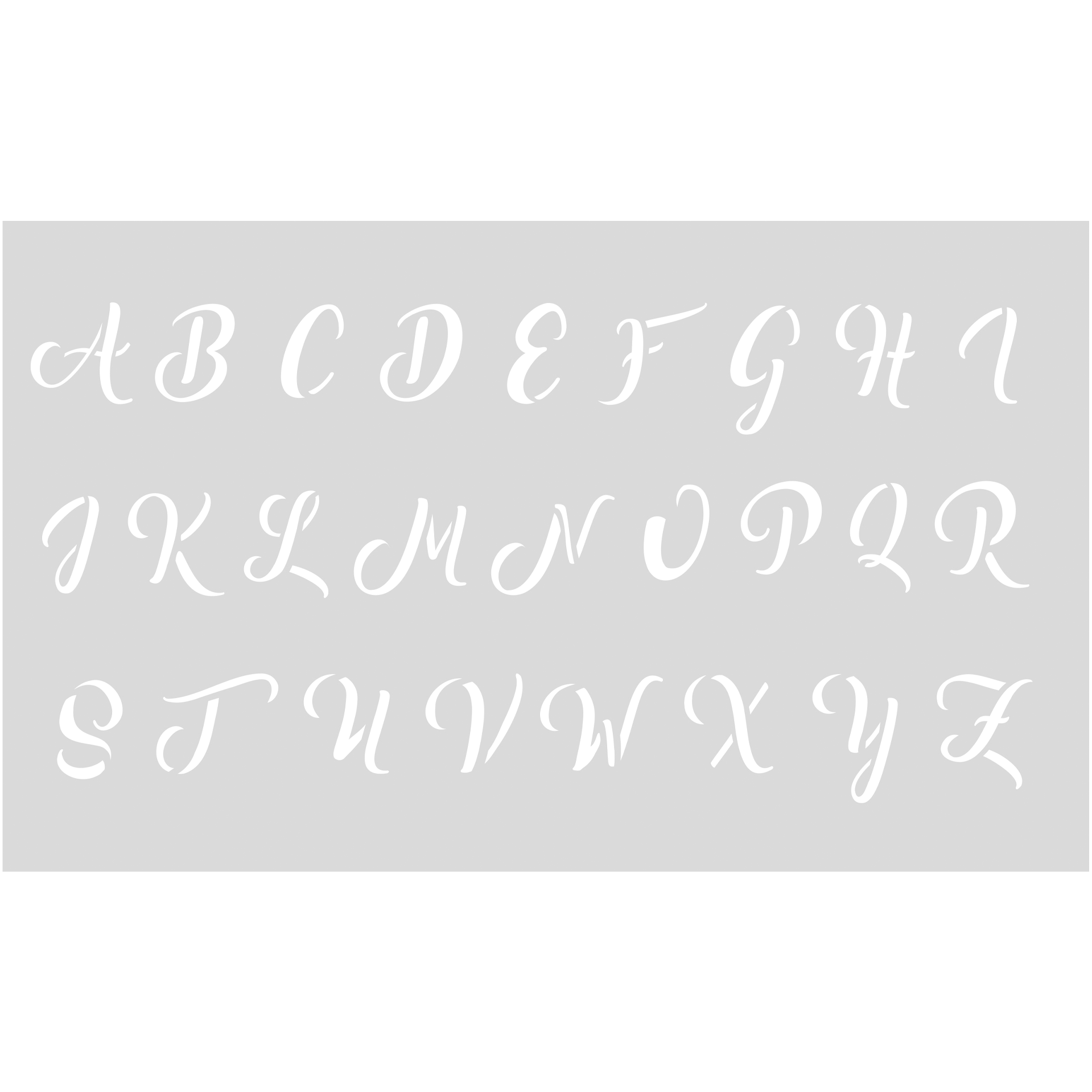 Sapluuna aakkoset, isot aakkoset