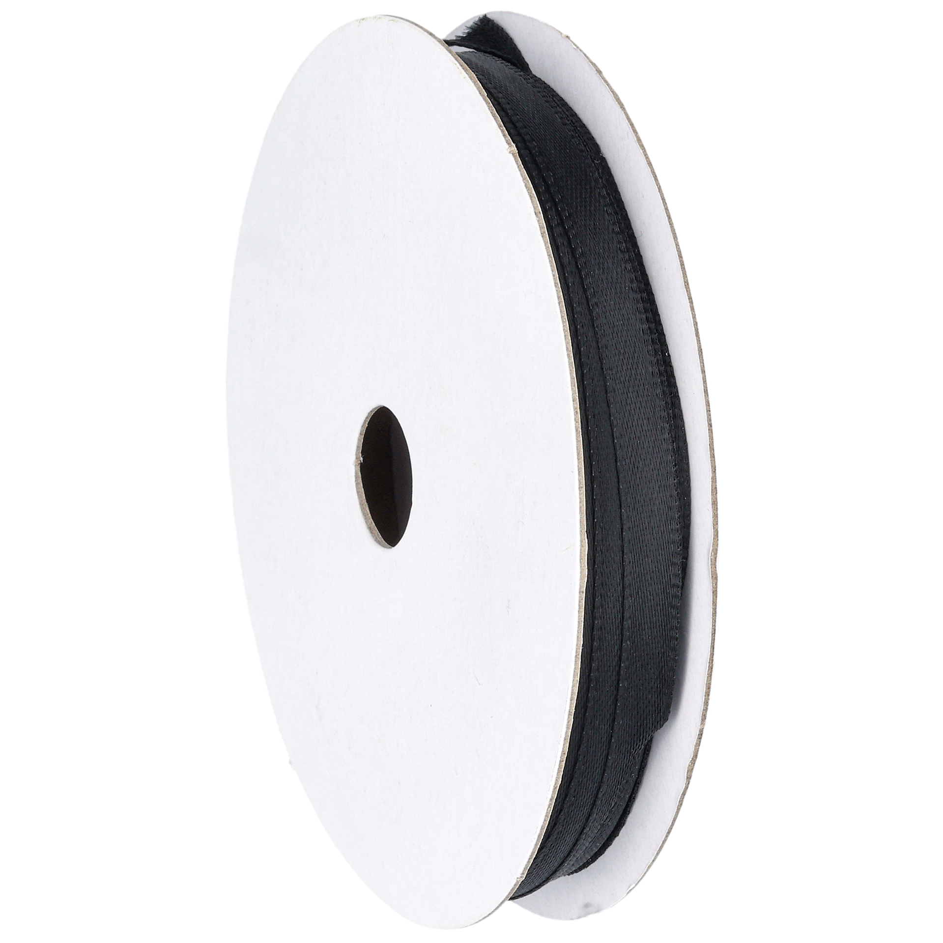 Satiininauha kaksipuolinen, musta