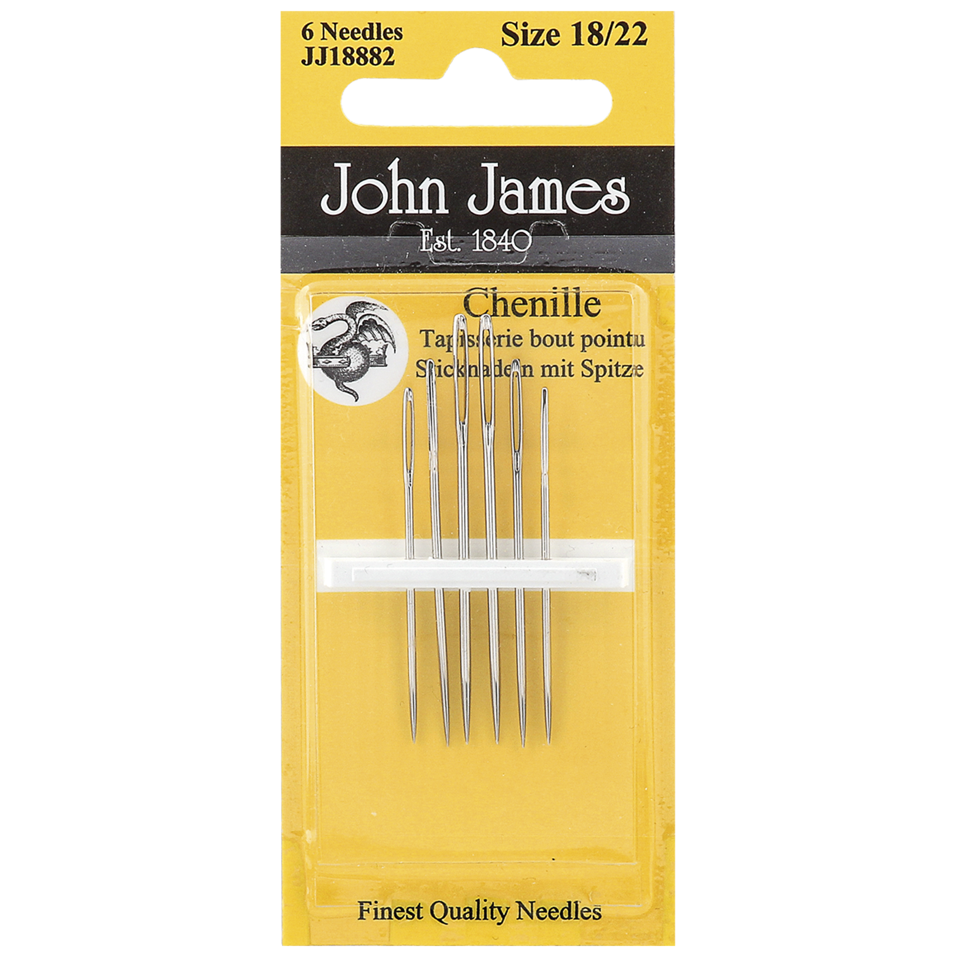 Chenillenålar, nr 18-22