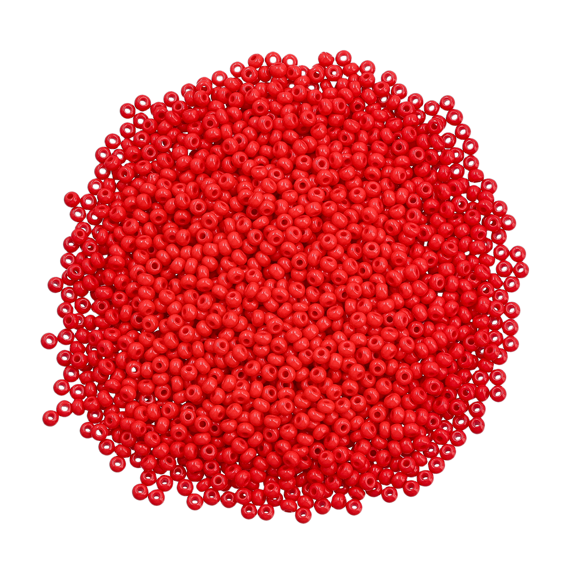Rocaillesperler 9/0, rød opak