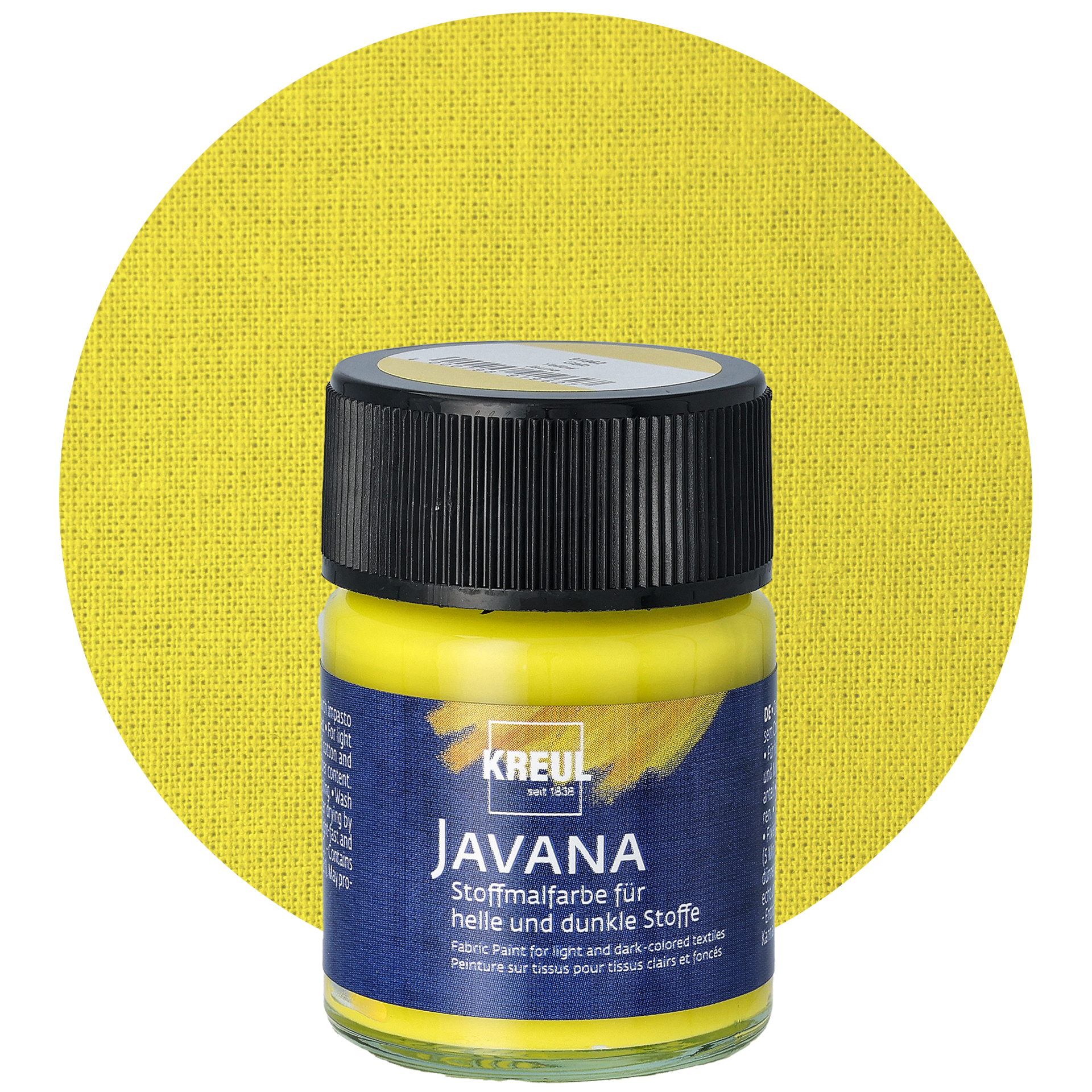 Textilfärg för ljusa och mörka tyger, gul