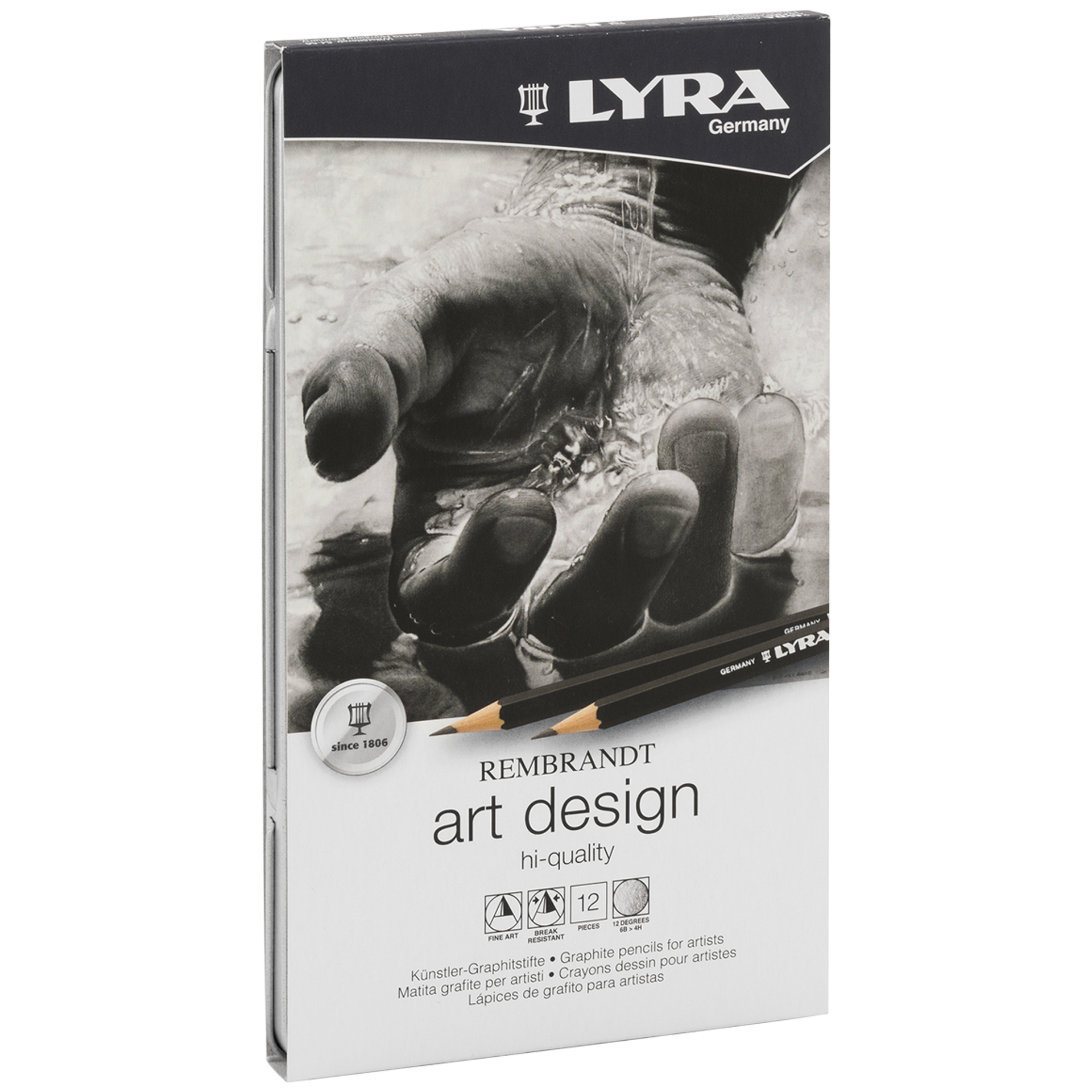 Rembrandt Art Design grafittblyanter, 12 stk