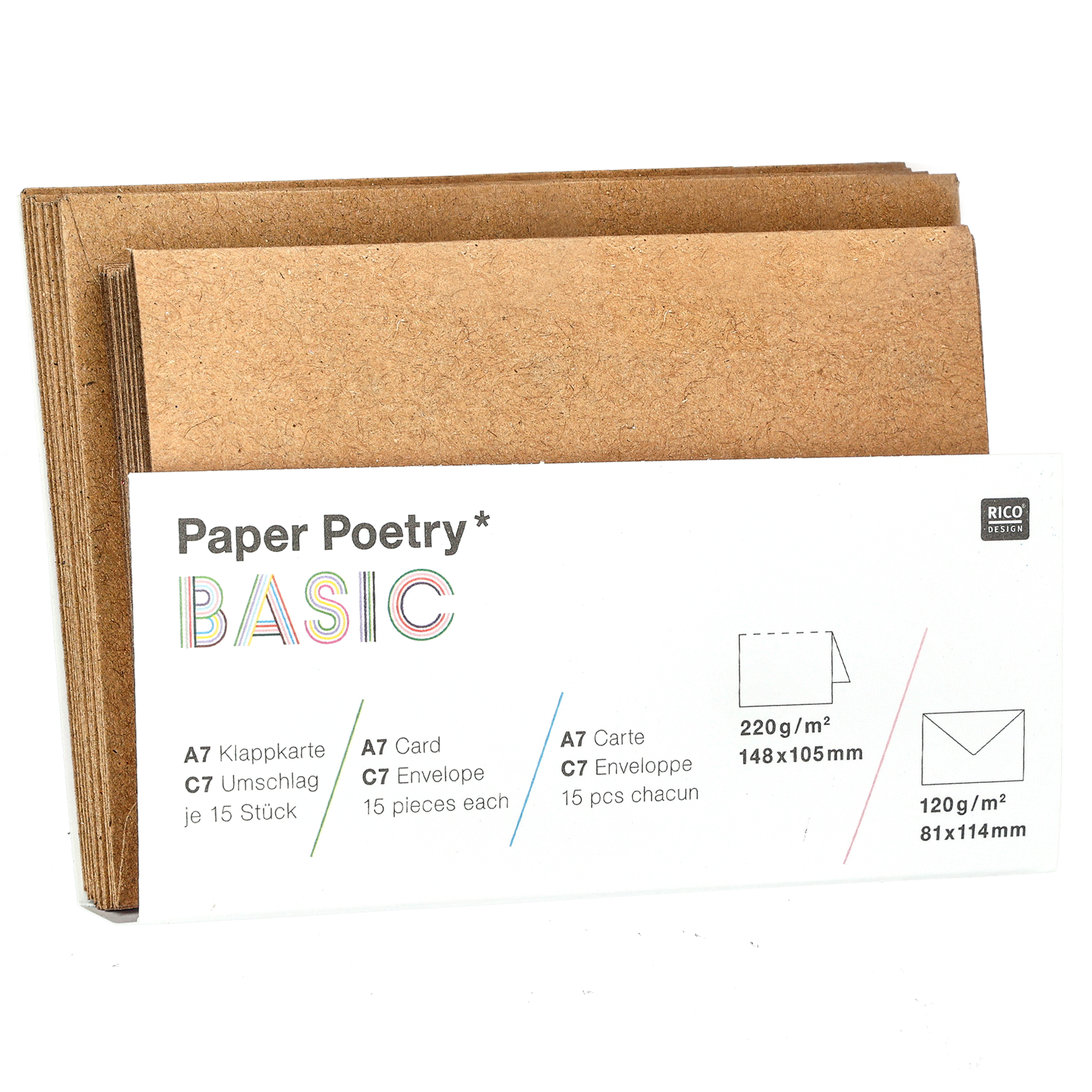 Gratulationskort A7, brun