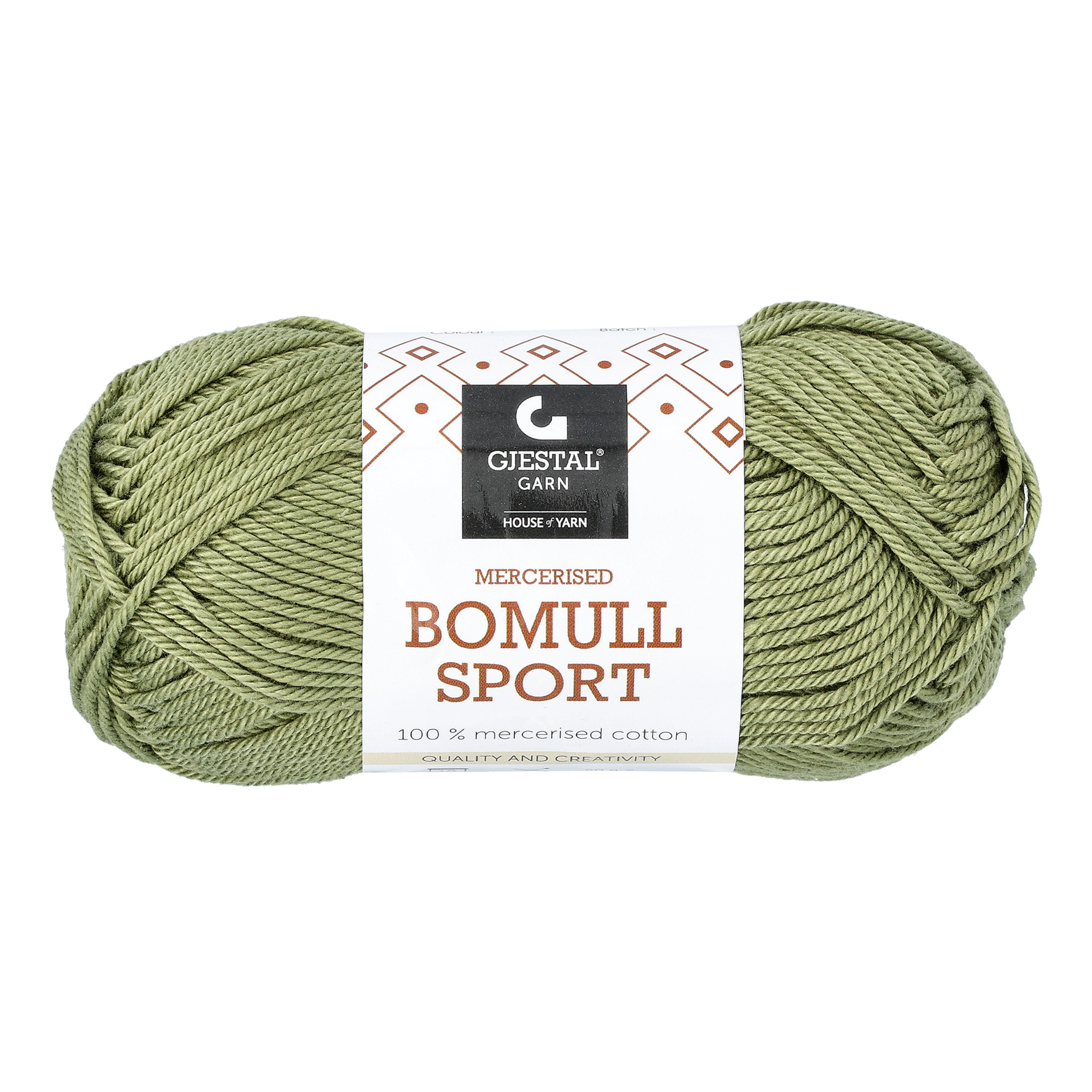 Bomuld sport garn, olivengrøn