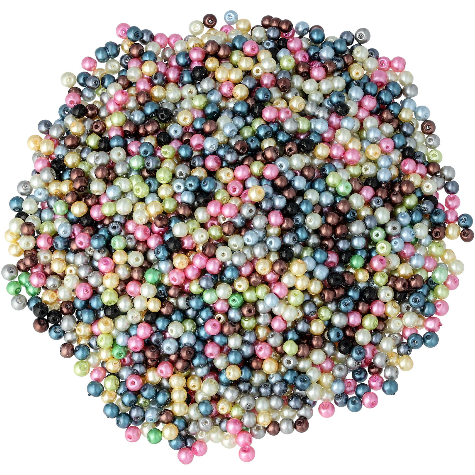 Vaxade glaspärlor 4 mm